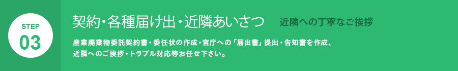 契約・各種届け出・近隣あいさつ